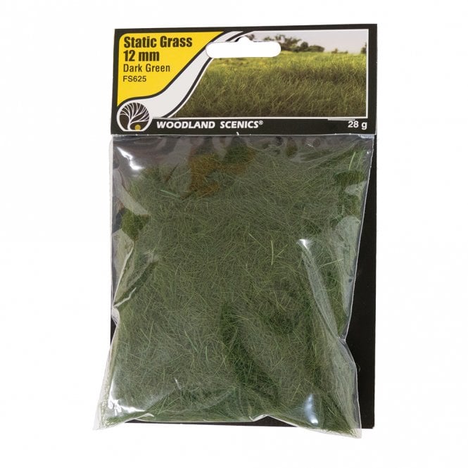 Woodland Scenics 12mm Static Grass Dark Green