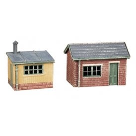 2 Lineside Huts (1 brick - 1 wood)