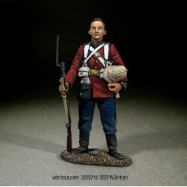 24th Foot OR Standing Holding Helmet, 1879 (1:30)