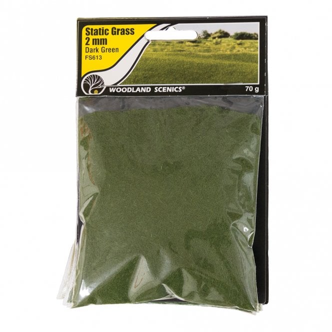 Woodland Scenics 2mm Static Grass Dark Green