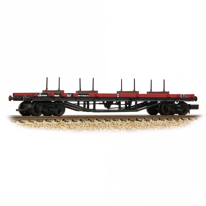Graham Farish 30T 'Prawn' Bogie Bolster BR Gulf Red [WL]