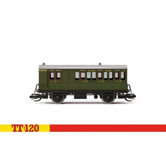 Hornby 4 Wheel Third Class Brake Coach '3757' SR (TT)