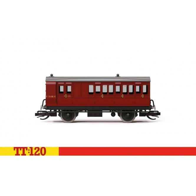 Hornby 4 Wheel Third Class Brake Coach 'E31185E' BR Crimson (TT)
