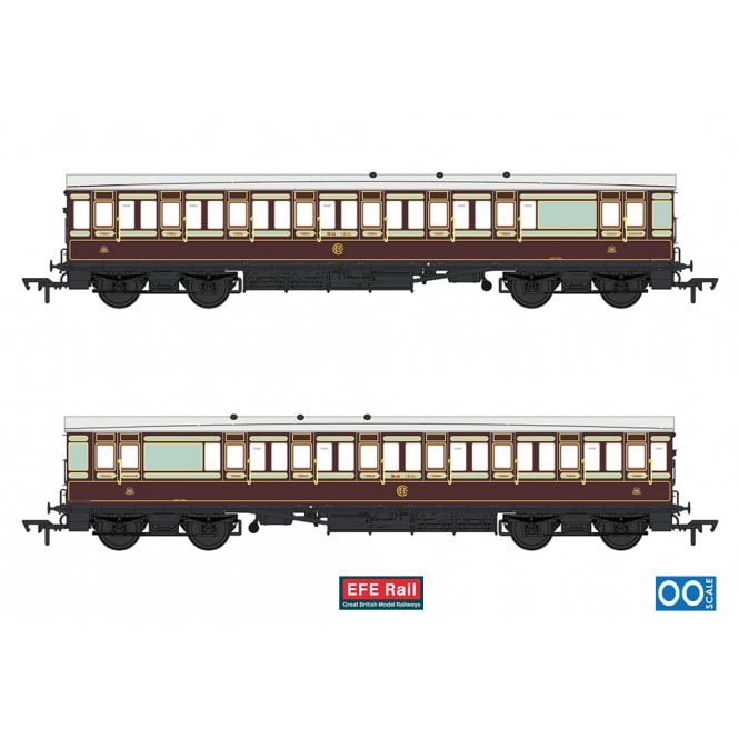 EFE Rail 54ft non-Corridor Brake Third Caledonian Railway Plum & OffWhite