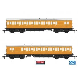 54ft non-Corridor Brake Third Lined Teak