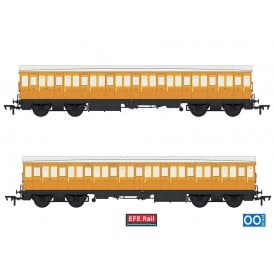 54ft non-Corridor Third Lined Teak