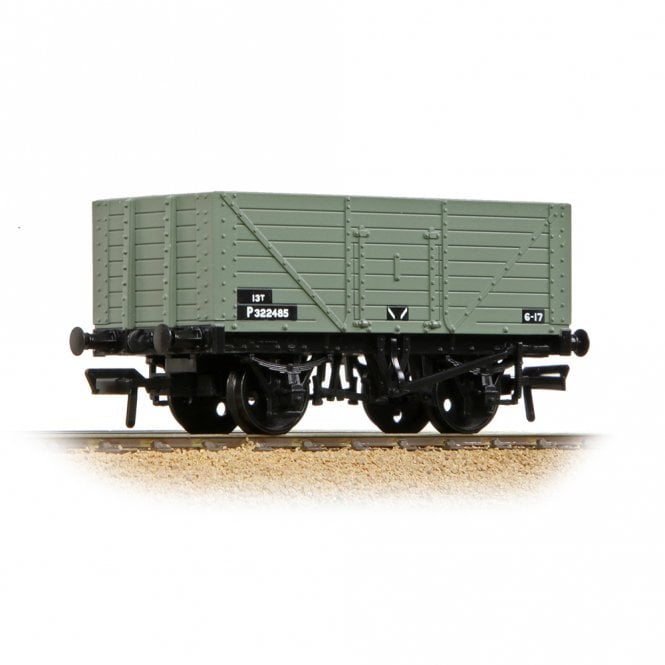 Bachmann 8 Plank Fixed End Wagon BR Grey (Early) 'P322485'