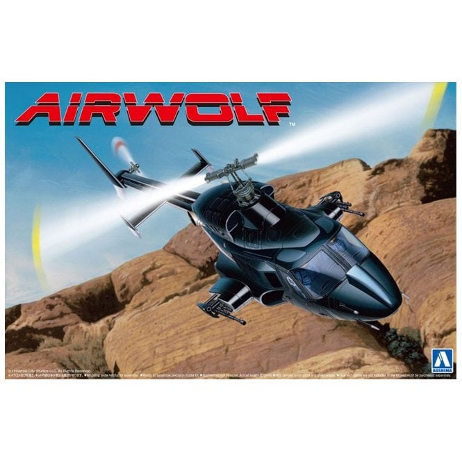 Aoshima Airwolf Helicopter w/clear body option (1:48)