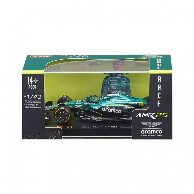 Bburago Aston Martin AMR25 #18 Stroll w/Helmet 2025 (1:43)