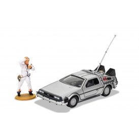 Back to the Future DeLorean and Doc Brown Figure