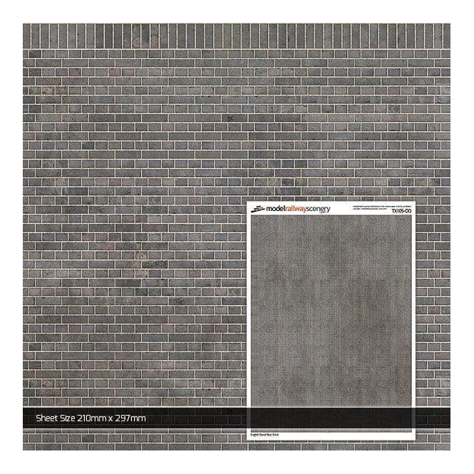 Scale Model Scenery Blue Brick Paper (Pk5) (OO)