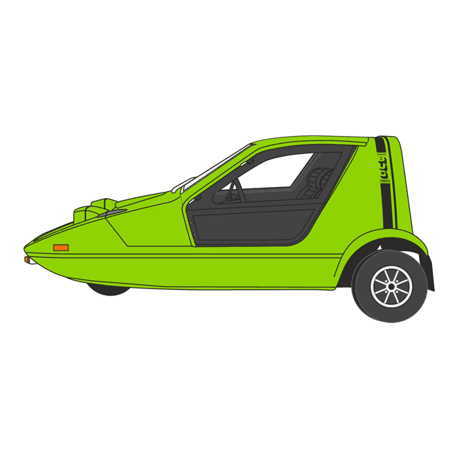 Oxford Diecast Bond Bug Lime Green (1:76)