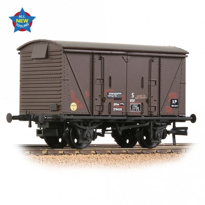 Bachmann BR 12T 'Vanwide' Ventilated Van BR Bauxite (TOPS)[Weathered](OO)
