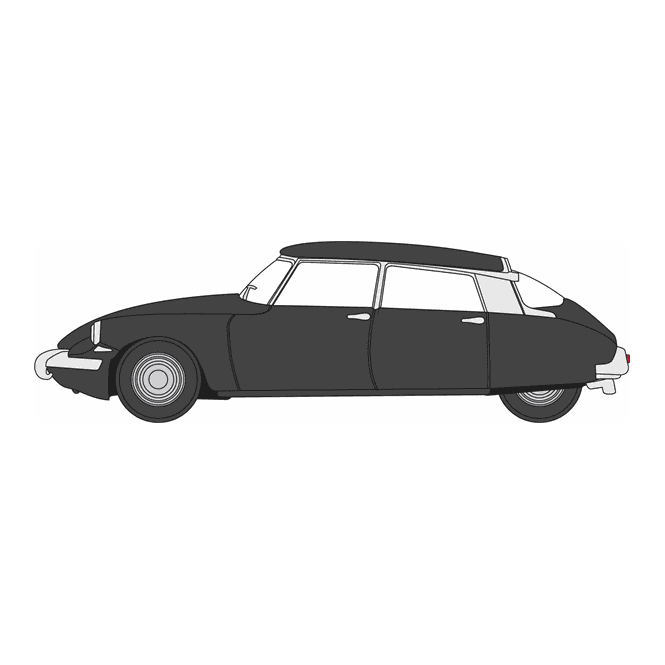 Oxford Diecast Citroen DS19 Black (1:76)