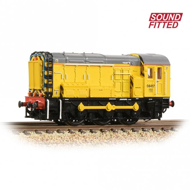 Graham Farish Class 08 08417 Network Rail Yellow - DCC Sound Fitted (N)