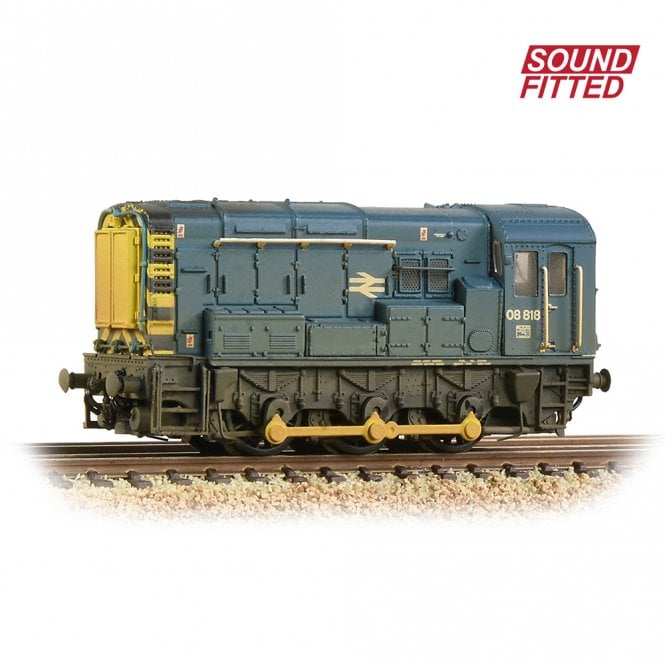 Graham Farish Class 08 08818 BR Blue [Weathered]- DCC Sound Fitted (N)