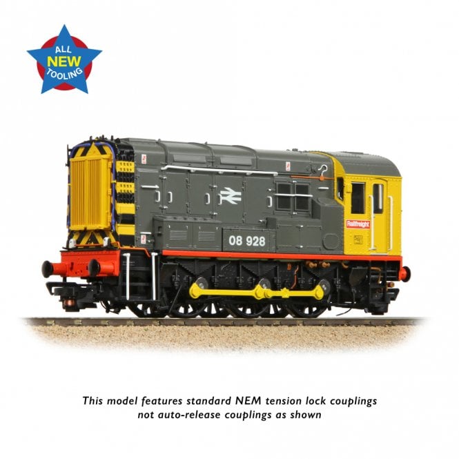 Bachmann Class 08 08928 BR Railfreight (Red Stripe)