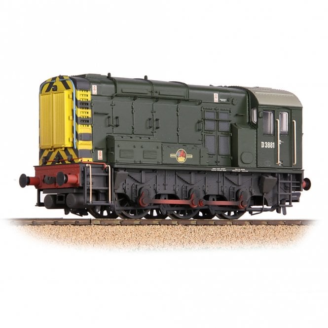 Bachmann Class 08 D3881 BR Green (Wasp Stripes) Weathered Condition