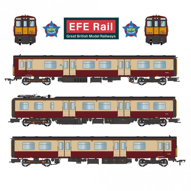 EFE Rail Class 314 3-Car EMU 314201 Strathclyde PTA Carmine & Cream
