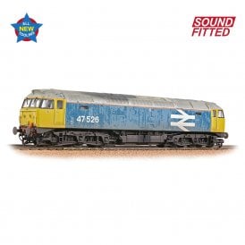 Bachmann Class 47/4 47526 BR Blue (Large Logo) [Weathered] DCC Sound