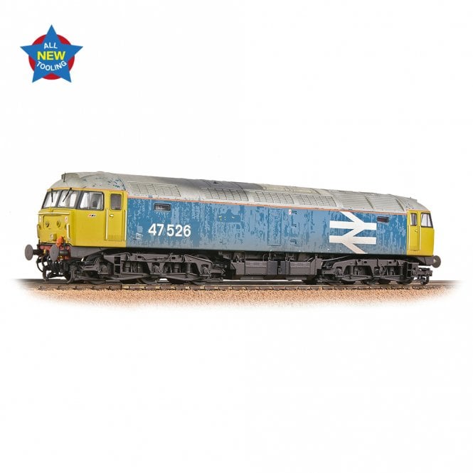 Bachmann Class 47/4 47526 BR Blue (Large Logo) [Weathered]