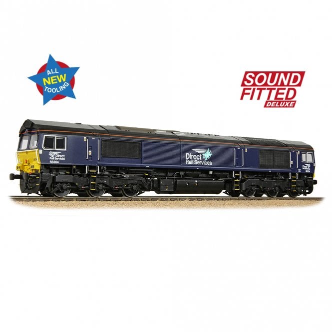 Bachmann Class 66/3 66304 DRS Plain Blue (Sound Fitted Deluxe)