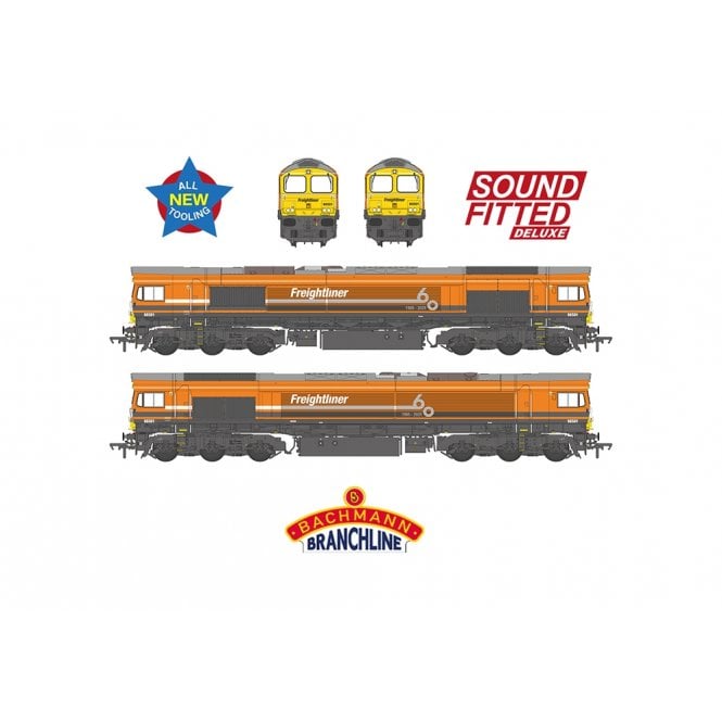 Bachmann Class 66/5 66501 Freightliner 60 1965-2025 Orange (SFD)