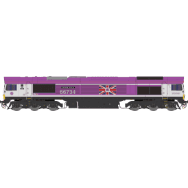 Class 66 '66734' "Platinum Jubilee" GBRf Jubilee Pink (N)