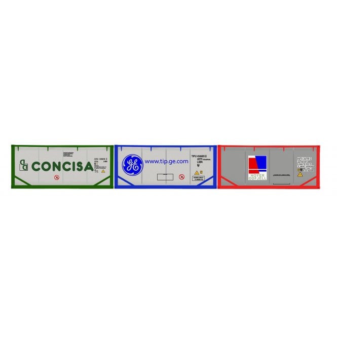 Hornby Concisa, TIP & Hoyer Container Pack 3 x 20’ Tanktainers