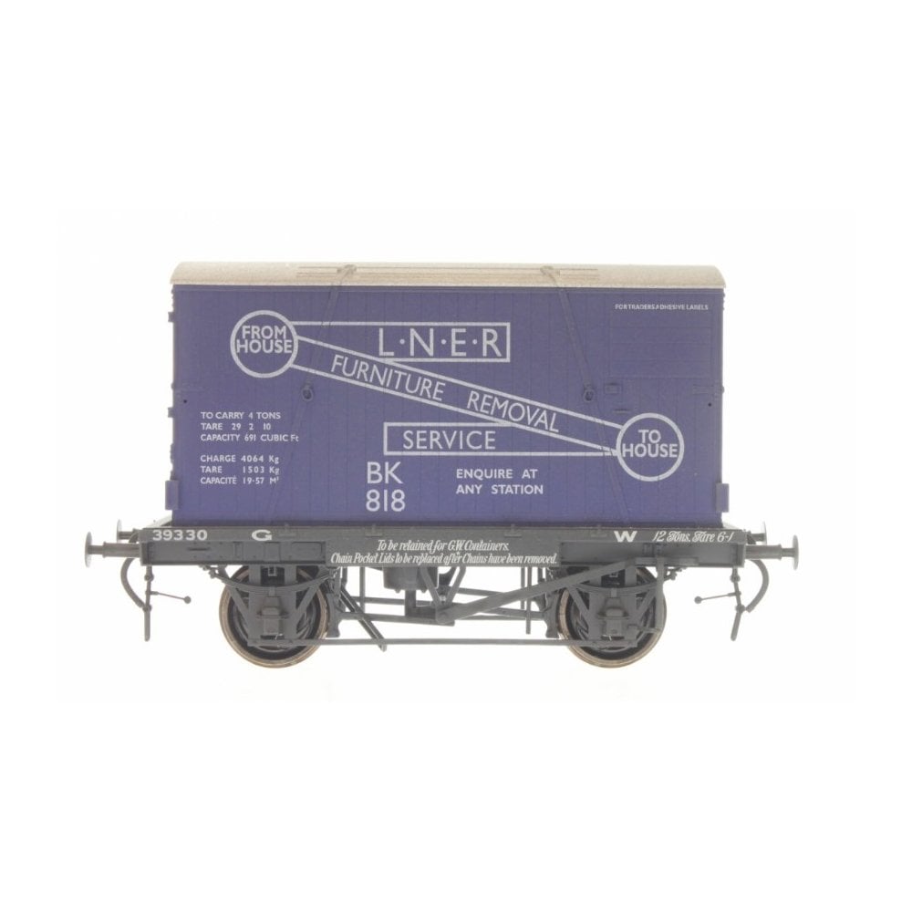 Dapol 7F-037-011 Conflat GWR 39330 & Bk Container LNER Blue Furniture