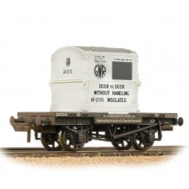 Bachmann Conflat Wagon GWR Grey with AF Container 'GWR' White (Weathered)