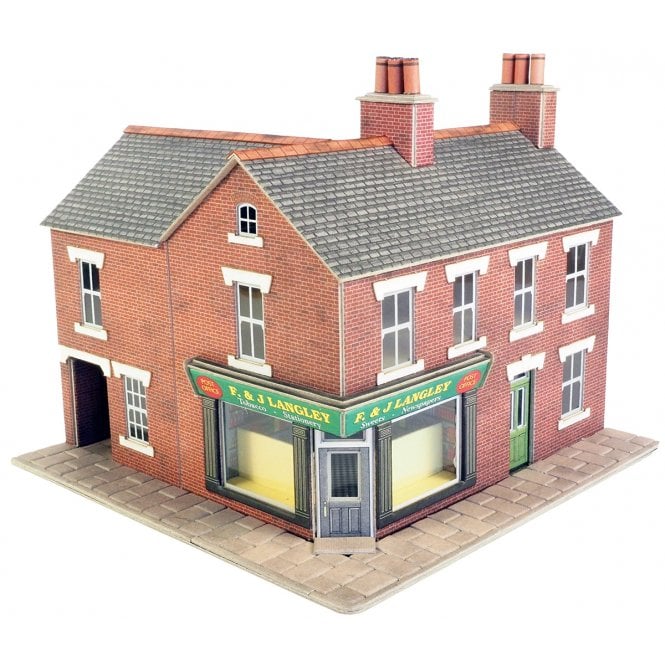 Metcalfe OO Corner Shop - Brick - OO Scale