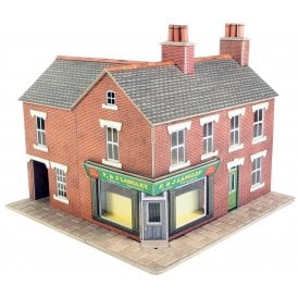Metcalfe OO Corner Shop - Brick - OO Scale