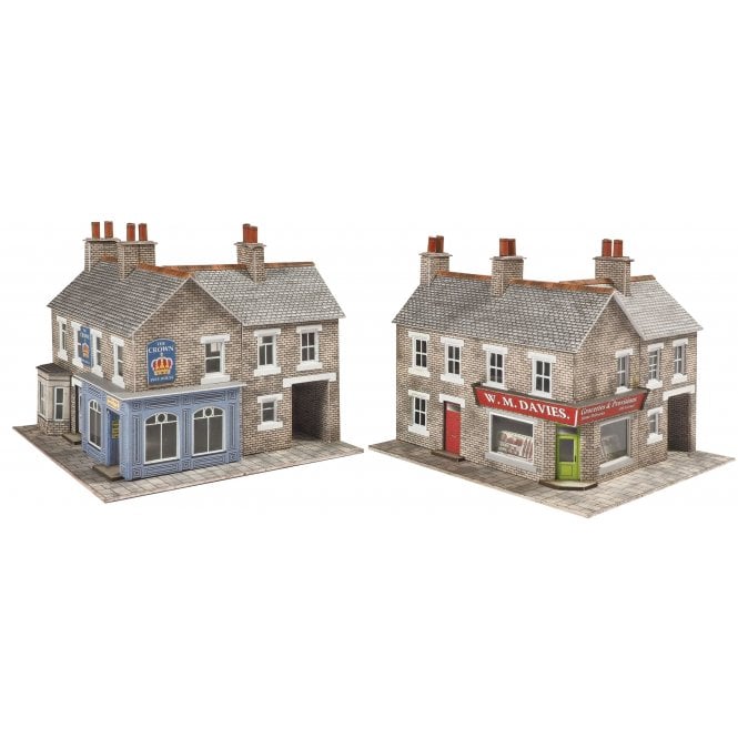Metcalfe N Corner Shops - Stone - N Scale