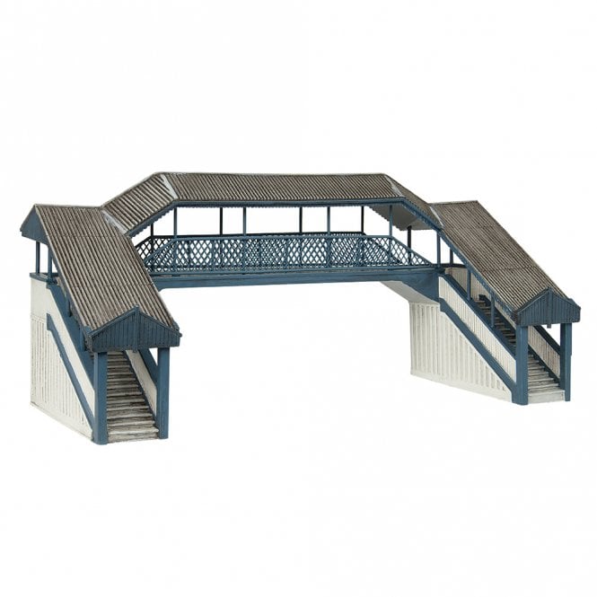 Scenecraft Covered Metal Footbridge Blue and Cream