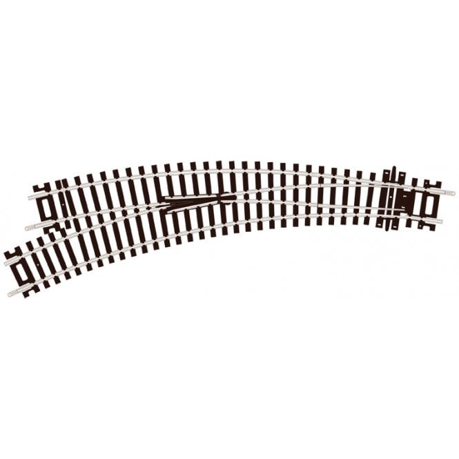 Peco Curved Double Radius - Left Hand Turnout - Code 100 - Insulfrog