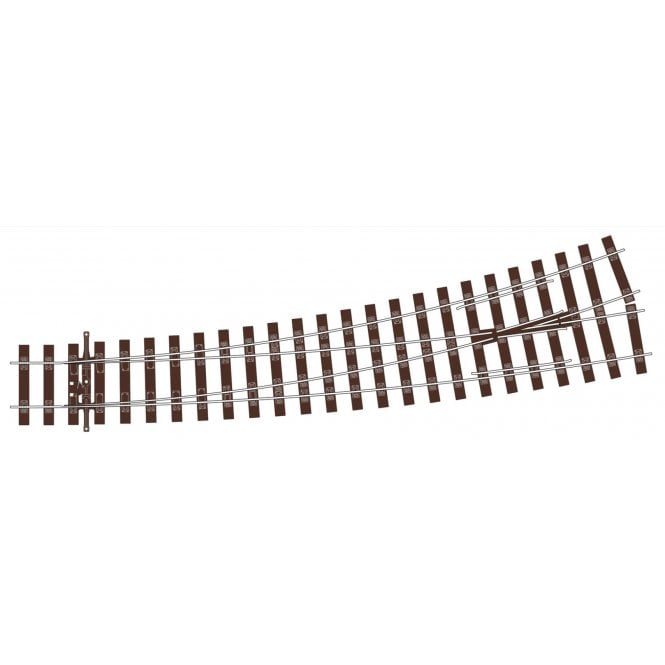 Peco Curved Left Hand - Code 75 BH - Unifrog Turnout