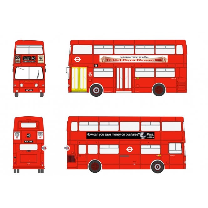 EFE Daimler Fleetline DMS141 London Transport Route 46 (1:76)
