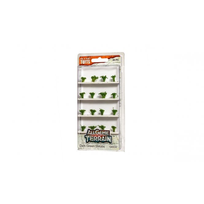 All Game Terrain Dark Green Shrubs Tufts - 