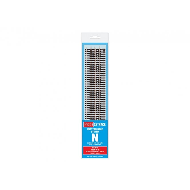 Peco Double Straight - 174mm long (Pack of 8)