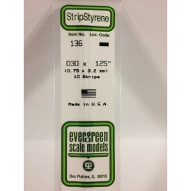 EG136 .030 x .125 (0.75 x 3.2mm) Strip (10)