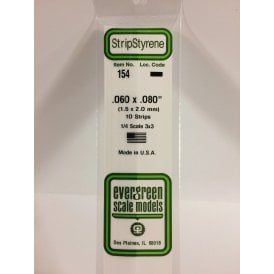 EG154 .060 x .080 (1.5 x 2.0mm) Strip (10)