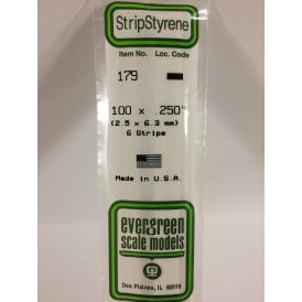 EG179 .100 x .250 (2.5 x 6.3mm) Strip (6)