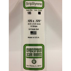 EG186 .125 x .125 (3.2 x 3.2mm) Strip (6)
