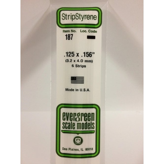 Evergreen EG187 .125 x .156 (3.2 x 4.0mm) Strip (6)