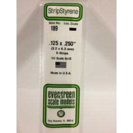 EG189 .125 x .250 (3.2 x 6.3mm) Strip (5)