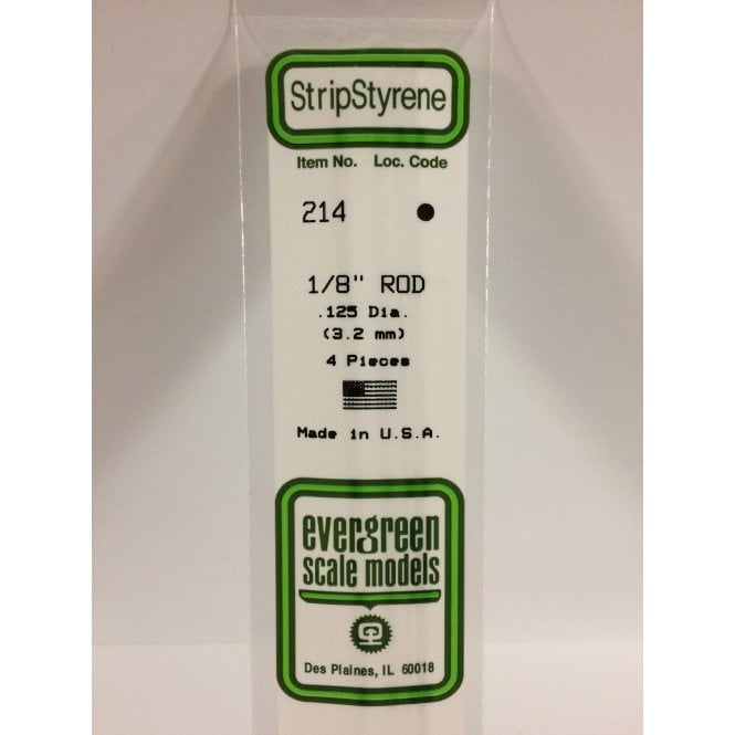 Evergreen EG214 1/8 (3.2mm) Rod (4)