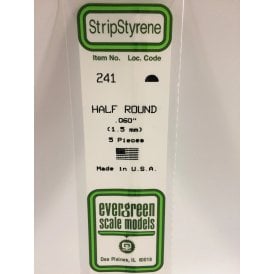 EG241 .060 (1.5mm) Half Rnd Rod (5)