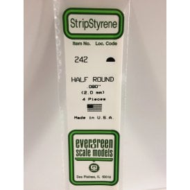 EG242 .080 (2.0mm) Half Rnd Rod (4)