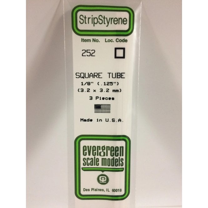 Evergreen EG252 1/8 (3.2mm) Sq tube (3)